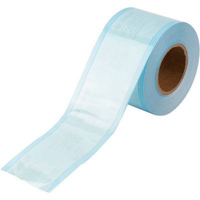satın al 100mm*100mm Tıbbi Sıcaklık Sıfırlama Sterilizasyon Gusseted Roll Pocket Bag BLUE çevrimiçi üretim
