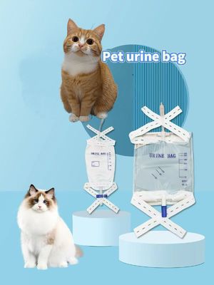 İyi fiyat Veteriner Köpek Kedi Kullanımı Cerrahi Sarf Malzemeleri Tek Kullanımlık PVC İdrar Kateterizasyon Torbası Uzatma Tüpü ve Askıları Dahil Veteriner çevrimiçi