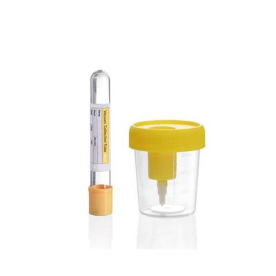 satın al Disposable Urine Cup with Needle Vacuum Urine Specimen Collection Cup 60ml 90ml 100ml 120ml with Needle çevrimiçi üretim