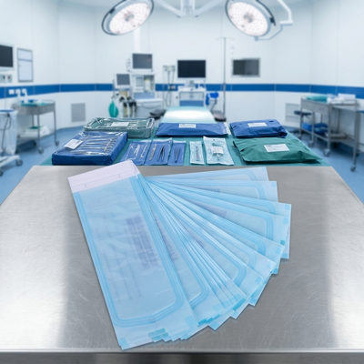 satın almak 90*260mm Kendini Sıcaklık Kapama Sterilizasyon Ambalaj Cüzdanları Rulo Sterilizasyon Cüzdanı Tıbbi / Diş / Güzellik Kullanımı için PE+Tıbbi çevrimiçi üretim