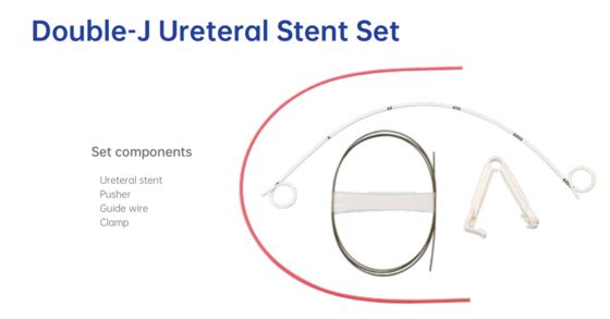İyi fiyat Medical-Grade Double J Ureteral Stent Set – Class II PVC with 22mm-26mm Length for Optimal Urinary Healing çevrimiçi
