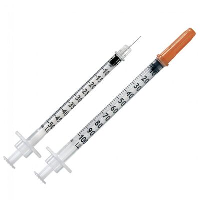 İyi fiyat 1 ml kapasiteli sabit iğneli ve tıbbi enjeksiyonlar için steril ambalajlı insülin şırınğı çevrimiçi